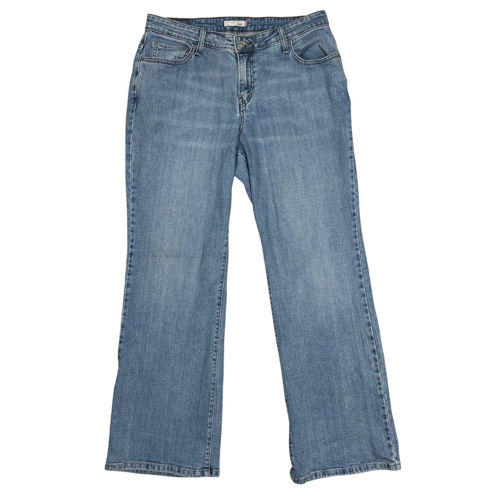 Y2K Levi's 580 Bootcut Jeans 16W 35x31 Medium Wash Blue Denim Stretch Classic